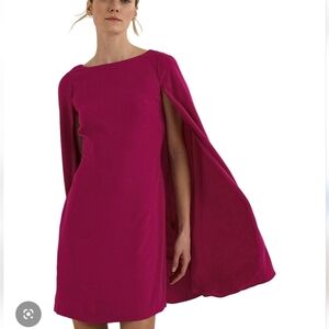 Lauren Ralph Lauren Women's Fuchsia Cape Dress